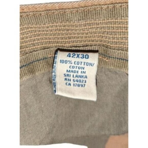 Old Navy Loose Fit Cotton Khaki Pants Sz 42 x 30 Dark Khaki Mens - Picture 6 of 8